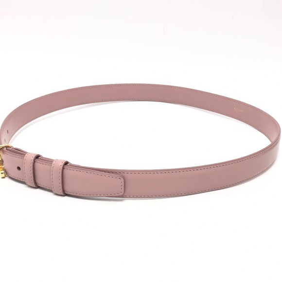 CELINE Pink Leather Belt - Picture 6 of 9